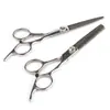 Tijeras de peluquería de acero bajo en carbono tijeras de dientes de 5.5 pulgadas tijeras planas de 6 pulgadas tijeras para dividir tijeras de peluquería domésticas de moda