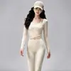 Conjunto de yoga feminino, sem costura e de alta elasticidade, modelador, para treinamento profissional de fitness, corrida e como peça externa, conjunto de duas peças