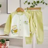 Conjunto de Ropa para Bebé para Primavera y Otoño, Algodón de Alta Calidad, Lindo y Adorable, Cárdigan sin Costuras, Conjunto de Dos Piezas para Niños y Niñas, Modelo Nuevo
