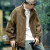 Chaqueta de cuello alto de otoño e invierno 2024 para hombre, marca de moda, estilo retro, talla grande, abrigo informal americano de moda para hombre