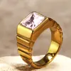 Anel de Aço Titânio com Pulseira Quadrada Multicolorida Gema para Homens e Mulheres Ins Nicho High-end Luxo Leve Moda Elegante Joia de Mão