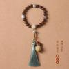 Sándalo original texto juego chica cosas buenas sándalo verde de mano retro estilo chino sándalo dorado bodhi despertar león pulsera