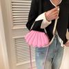 Bolsa tiracolo simples da moda 2024 verão nova bolsa feminina estilo coreano bolsa de ombro estilosa cor sólida bolsa de concha da moda