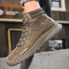 Outono e Inverno 2026 Novo Estilo Acolchoado de Algodão Masculino Tamanho Grande Cruzamento de Fronteiras Casual Outdoor Botas Martin Cadarço Botas de Algodão Feito à Mão para Homens