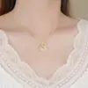 Colar Fivela de Segurança Folha de Ginkgo Prata Pura S999 Estilo Nacional Elegante Corrente de Clavícula Suave Alto Padrão Simples Dropshipping Transfronteiriço