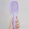 Peine hueco, peine de rejilla, peine de cojín de aire, peine de peinado voluminizador para cabello rizado, peine de masaje y alisado, peine de peluquería de doble uso para cabello húmedo y seco