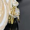 Anillo de circonitas con diseño de panal de abeja para mujer, joyería de comercio exterior transfronterizo, ligero, de lujo, con diseño de nicho, diamantes Rai apilados, personalizado, combinado.