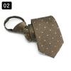 Gravata simples e conveniente sem zíper para vestido masculino moderno Business Casual Coffee Brown Tie 8CM de largura
