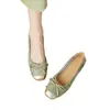Zapatos de vestir sencillos franceses 2026 mujer lazo plano zapatos de abuela suela blanda boca poco profunda versátiles suela blanda zapatillas de ballet zapatos de mujer
