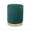 Banqueta de maquiagem de flanela simples estilo Ins para sala de estar, casa, banqueta de sofá, banqueta redonda para maquiagem, banqueta para trocar sapatos em loja de roupas, banqueta de maquiagem