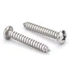 Tornillos Autorroscantes de Acero Inoxidable 316, Cabeza Redonda Cruz, Tornillos para Madera Cabeza Plana Extendida, Cabeza Grande, Mm2M3M4M5M6