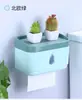 Caja de Pañuelos de Plástico para Baño, Caja para Rollo de Papel Doméstica, Estante Multifuncional de Plástico para Almacenamiento de Papel Montado en la Pared del Baño