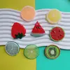 Juguete de comida de simulación DIY, rodajas de fruta, rodajas de sandía, pasador hecho a mano creativo, material para zapatos con agujeros, accesorios de joyería de resina
