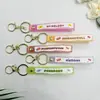 Popular Llavero de Cordón de Cuero Transparente de Silicona de Pvc Accesorios Regalo de Vacaciones Llavero Colgante Relleno de Aceite Pulsera