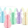 Adornos de Panal de Papel Grueso de Conejo de Pascua Decoraciones de Conejo de Pascua Decoraciones de Guirnalda de Cinta de Pascua