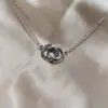 Colar Europeu e Americano de Porco Nariz Luz Luxo Moda de Ponta Elegante Versátil Corrente para Clavícula CD Sem Cair Corrente de Alfabeto Nicho