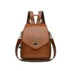 2026 Mochila Nueva Retro de Piel Suave para Mujer Moda Versátil Bolso Pequeño de Hombro Cruzado Mochila Mini Casual de Viaje