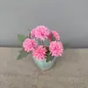 Flores Artificiais para Casamentos, Crisântemos Ping Pong, Frete Internacional Disponível, Flores de Seda para Arranjos de Casamento, Flores Artificiais Realistas de Alta Qualidade
