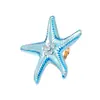 Anel Ajustável Europeu e Americano Transfronteiriço Moda Criativa Gradiente Diamante Cintilante Estilo Oceano Estrela do Mar Vibe de Praia Joias Femininas
