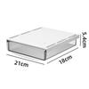 Caja de almacenamiento debajo de la mesa de oficina cajón oculto caja de acabado sin perforaciones escritorio de dormitorio cajón pequeño caja de almacenamiento