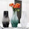 Vaso de vidro fosco novo de luxo leve estilo europeu decoração de casa sala de estar mesa de jantar arranjo de flores flor seca decoração de arte criativa