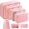 Conjunto de Armazenamento para Viagem Amazon Bolsa de Armazenamento para Viagem Conjunto de Oito Peças Bolsa de Armazenamento para Organização de Roupas de Viagem