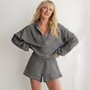 Pantalones de Chándal Rectos Sueltos y Fluidos para Mujer, Shorts Versátiles de Cintura Alta Estilo Perezoso, Pantalones Casuales Cómodos para Casa para Mujer