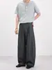 Pantalones de Rayas de Pierna Curva Estilo Retro Old Money Muxi Clothing para Hombre Casual Americano de Trabajo