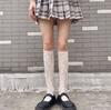 Ins Primavera y Verano Chica Japonesa Lori Calcetines de Pierna Jacquard de Encaje Floral Pequeño Oreja de Organza Calcetines de Media Caña jk