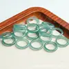 Anillo de jade azul agua al por mayor productos genuinos material peligroso productos A anillo de jade natural anillo de jade masculino anillo de jade femenino anillo liso
