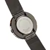 Reloj de concepto coreano con correa de malla tejida, reloj giratorio para niños y niñas, reloj de correa de acero unisex de moda, reloj de comercio exterior
