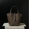 Totalmente Costurado à Mão com Fio Encerado Couro Bovino Camada Superior TC Bolsa de Mão de Luxo Leve Estilo Cesta para Mulheres Fabricante de Bolsa Saco Atacado Transfronteiriço