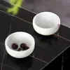 Plato de Postre y Fruta de Jade Blanco Chino de Lujo Moderno Modelo para Habitación Oficina de Ventas de Hotel Adornos Decorativos Suaves
