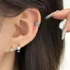 Pendientes de Zirconia con Forma de Estrella Coloridos de Moda Pendientes Lindos Súper Brillantes de Lujo Ligero Diseño de Nicho Pendientes Versátiles de Gama Alta