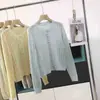 Cardigã de Tricô com Recortes e Gola Redonda para Mulheres, Caimento Solto, Emagrecedor, Manga Longa, Casaco Suéter de Botão Único, Amarelo, Tamanho Único, Branco