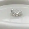 Anillo de Flor de Corazón Dulce y Elegante con Lazo para Mujer, Anillo Abierto Versátil y Moderno para Apilar, Anillo para Dedo Índice