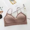 Sudeste Asiático Cruzamento de Fronteira Sutiã Alça Única Atacado Roupa Íntima Sem Costura Feminina Peça Interna Tira no Peito Almofada no Peito Roupa Externa Top Curto Tubinho
