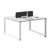 Escritorio de Oficina para Personal Simple Moderno Estación de Trabajo para 4/6 Personas Escritorio de Computadora Pantalla de Estación de Trabajo Combinación de Escritorio y Silla de Oficina