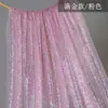 Hilo de lentejuelas estampado en caliente malla dorada tela de hilo accesorios de boda fondo mantel decoración techo hierro forjado hilo de onda hilo de onda de agua