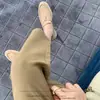Versión de Piel de Oveja con Aumento Oculto de Altura, Hebilla de Borla Lp, Mocasines Estilo Old Money para Mujer, Mocasines de Piel Genuina Suave, sin Cordones