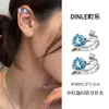 Aretes tipo ear cuff de circonita en forma de bombilla pequeña, lujo de alta gama, clips para orejas sin perforación, pendientes con un diseño elegante, adecuados para rostros cuadrados y redondos, venta al por mayor