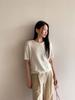 6UP Suéter Coreano Nuevo con Cordones en la Espalda para Mujer Verano 2025 Guangzhou Línea 13 Minimalista Ajustado Combinable Top 91563