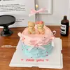 Decoraciones y Adornos para Pastel del Día de San Valentín Chino 2025 Celebridad de Internet Pareja Sentada Oso Confesión Aniversario Accesorios de Enchufe
