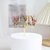 Tarjeta de pastel acrílica de doble capa transfronteriza decoración de mesa de postre para fiesta estrellas amor estrella de cinco puntas decoración para pastel