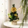 Vários Tipos de Árvores de Natal de Mesa, Árvores de Natal Nevadas com Flocos no Estilo Ins Nórdico, Árvores de Natal Artificiais Xadrez no Estilo Country Americano