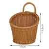 Imitação Rattan Cozinha Gengibre Garlic Cesta de armazenamento Vintage Cesta montada na parede Portátil Cesta de flores pequena Utensílios de cozinha Parede da cesta suspensa