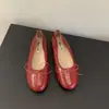 Zapatos planos, zapatos de un solo color con lazo estilo coreano, zapatos bajos, nuevo modelo 2026 zapatos tipo huevo frito, zapatos de mujer con suela blanda, zapatos tipo pala, zapatos de abuela