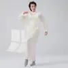 Novo Traje de Prática Clássico Dança Chinesa Unissex, Camisa Solta Feminina com Botões de Pérola e Franjas, Conjunto de Performance Fluido Estilo Antigo