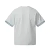 Yidao Vintage 2026 Verano Nuevo Estilo Old Money Diseño de Retazos Bicolor Camiseta Casual Unisex de Manga Corta Holgada Retro