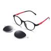 2026 Novo Modelo Óculos de Sol Infantil com Conjunto de Lentes Clip-On Magnéticas, Polarizado e Proteção UV Óculos de Uso Duplo Bh2011
